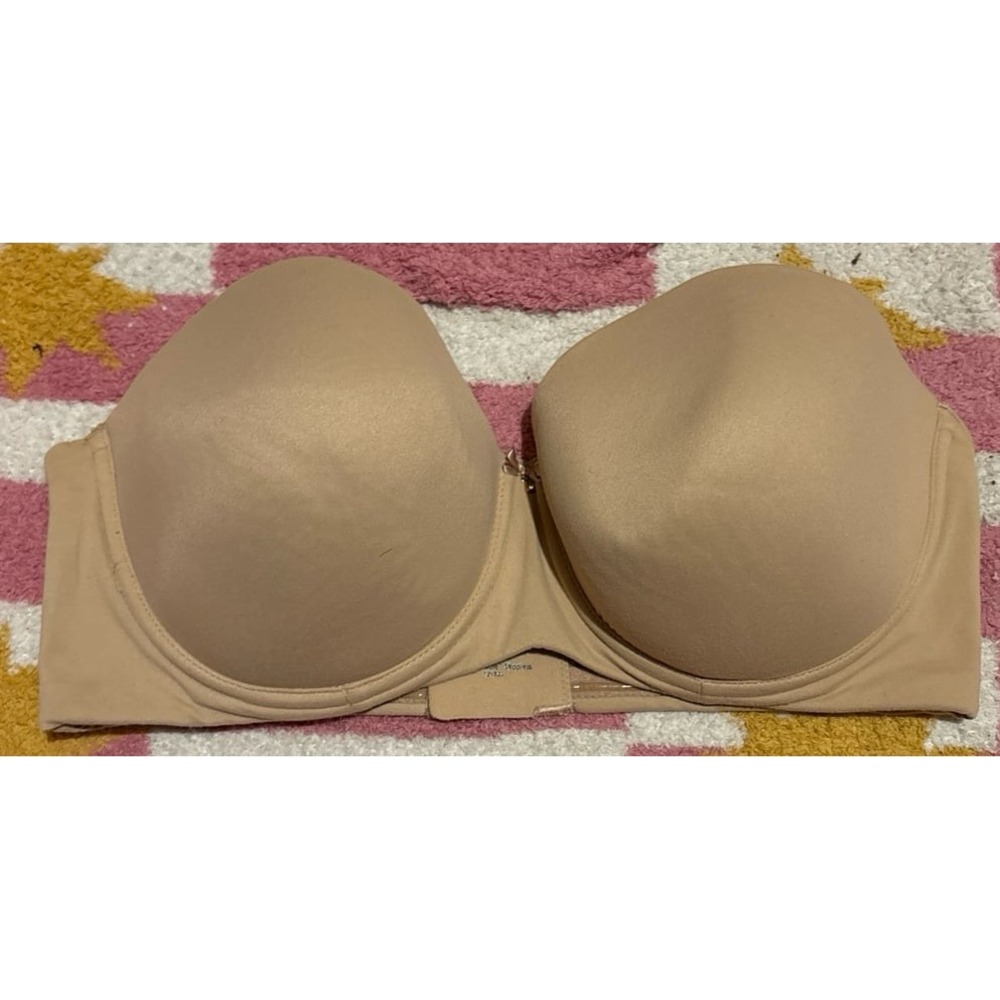 Soma Full Figure Beige Embraceable Strapless Bra, Size 38DD‎